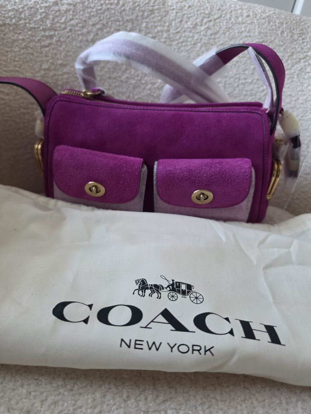 Coach Fuschia /magenta Haversack 27